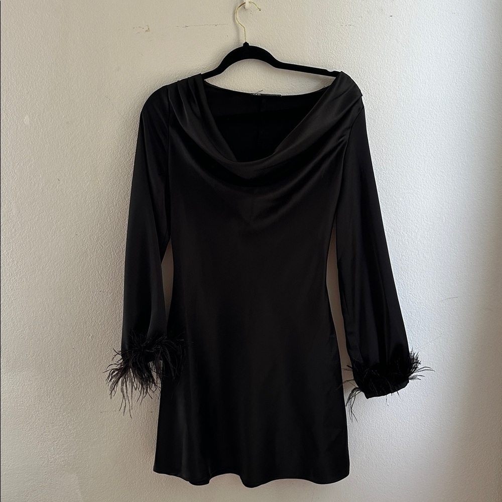Zara Black Long Sleeve Dress